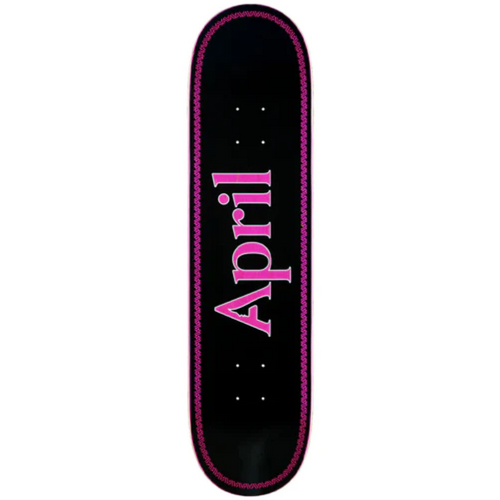 April OG Logo Pink Black Helix Skateboard Deck | 8.5" - The Vines Supply Co