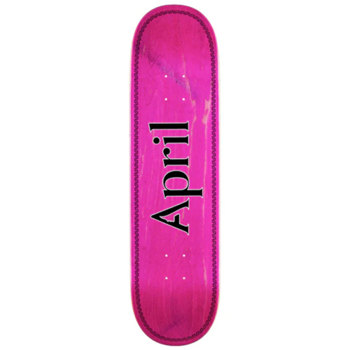 April OG Logo Black Pink Helix Skateboard Deck | 8.38" - The Vines Supply Co