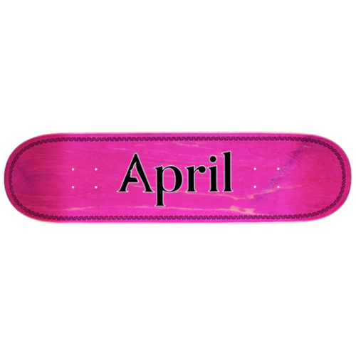 April OG Logo Black Pink Helix Skateboard Deck | 8.38" - The Vines Supply Co