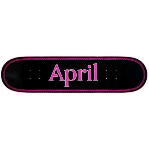 April OG Logo Pink Black Helix Skateboard Deck | 8.5" - The Vines Supply Co