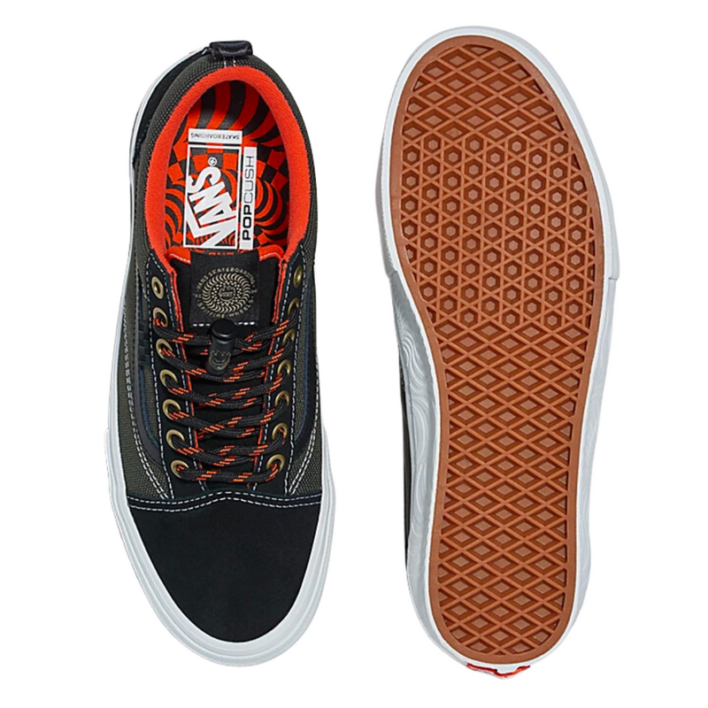 Vans x Spitfire Wheels Skate Old Skool Skate Shoes | Black & Orange - The Vines Supply Co