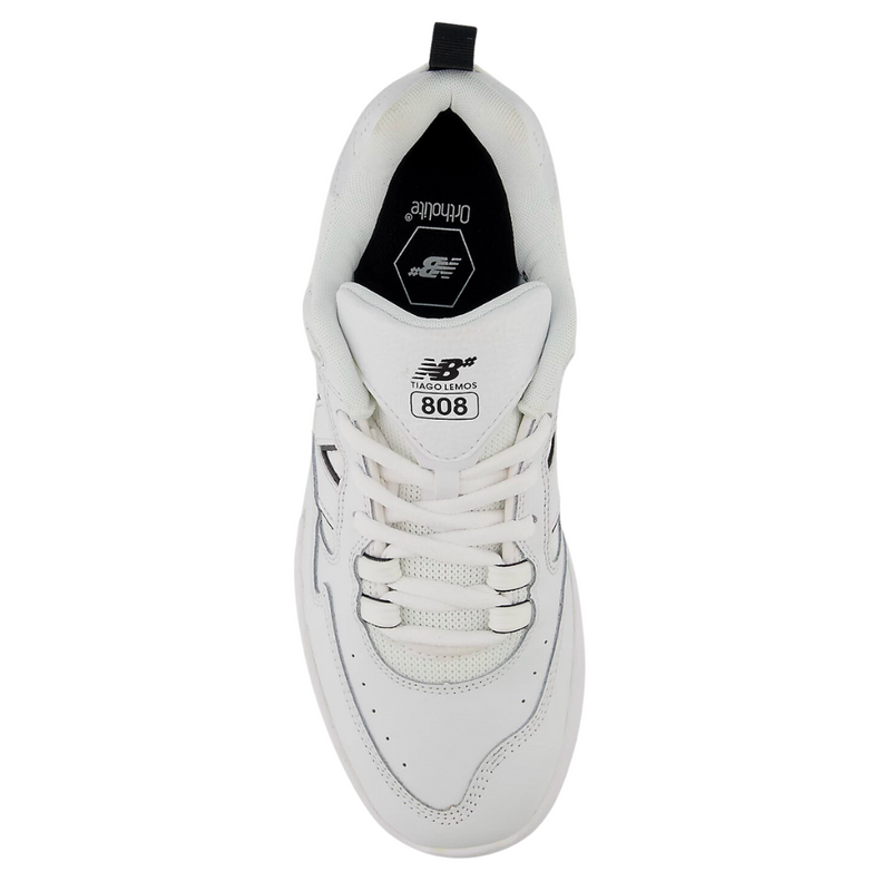 New Balance Numeric Tiago Lemos 808 Skate Shoes | White & Black - The Vines Supply Co