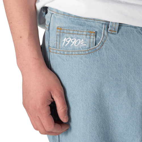 Light blue wash 1990s OG Baggy Jeans by 1990s, relaxed fit denim with classic baggy style and faded vintage appearance.