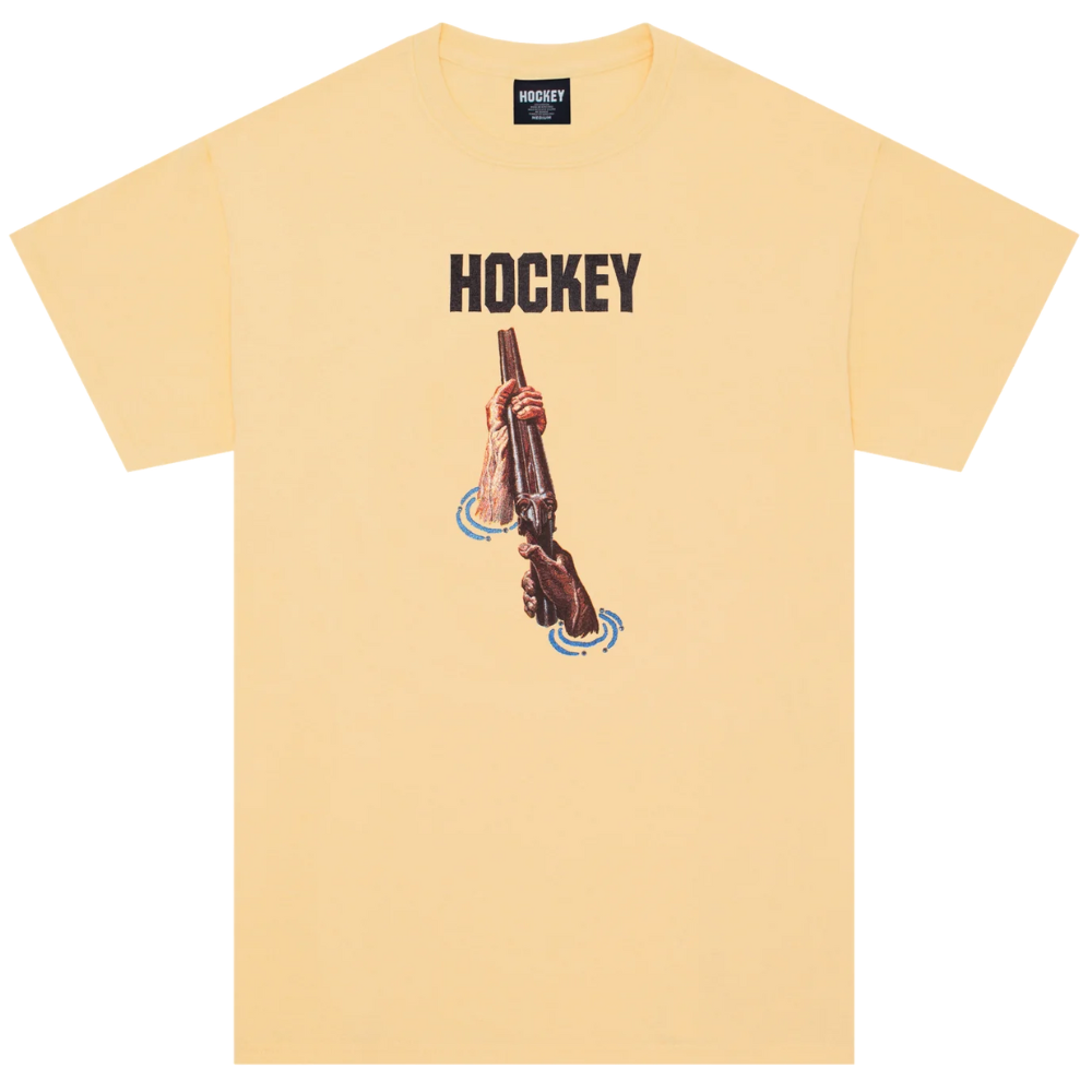 Hockey Shotgun T-Shirt | Soft Gold - The Vines Supply Co