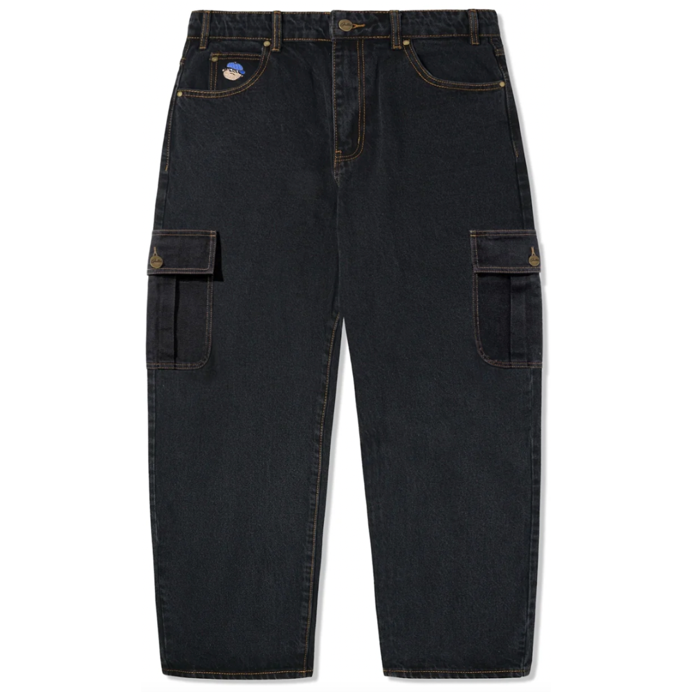 Butter Goods Santosuosso Cargo Denim Jeans | Washed Black - The Vines Supply Co