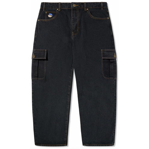 Butter Goods Santosuosso Cargo Denim Jeans | Washed Black - The Vines Supply Co