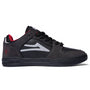 Lakai x Public Enemy Telford Low Skate Shoes | Black, Red & Charcoal