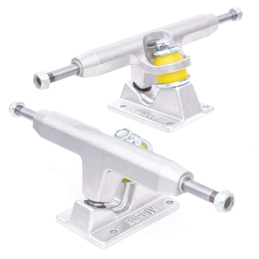 Lurpiv Solid Polished Skateboard Trucks | Silver - The Vines Supply Co