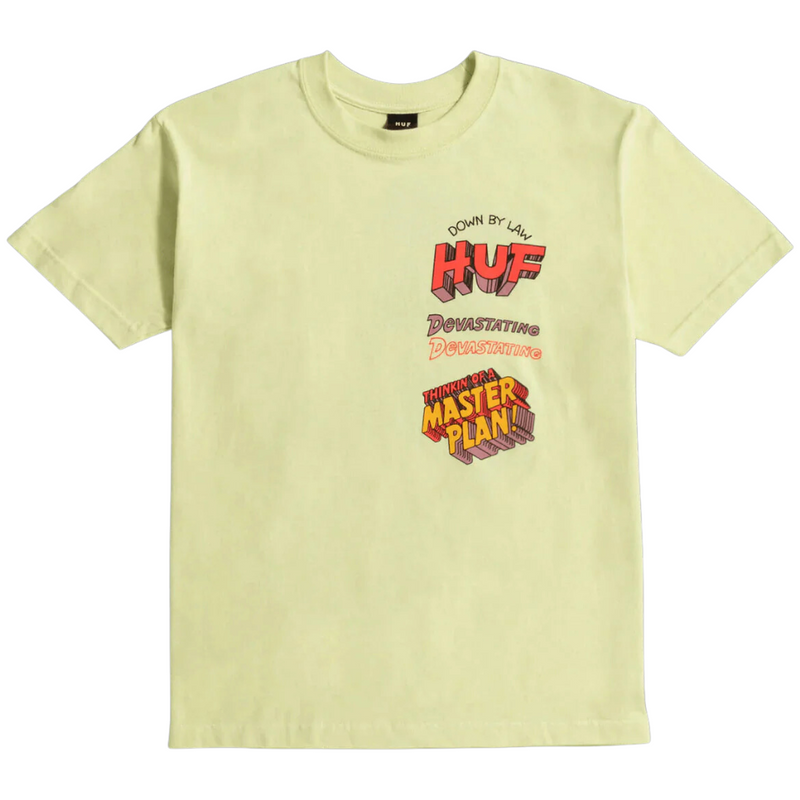 HUF Master Plan T-Shirt | Lime - The Vines Supply Co
