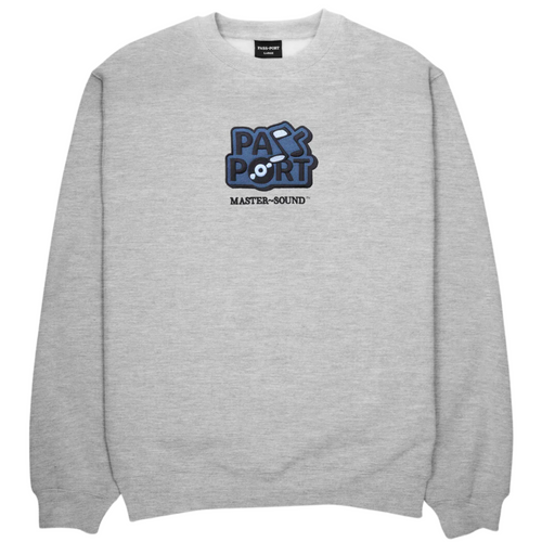 Pass~Port Master~Sound Embroidered Crewneck | Ash - The Vines Supply Co