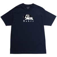 Baker Skateboards Where's My Dogs At T-Shirt | Navy - The Vines Supply Co