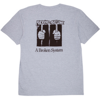 Fucking Awesome Broken System T-Shirt | Grey Heather - The Vines Supply Co