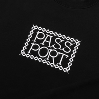 Pass~Port Invasive Embroidered Crewneck | Black - The Vines Supply Co