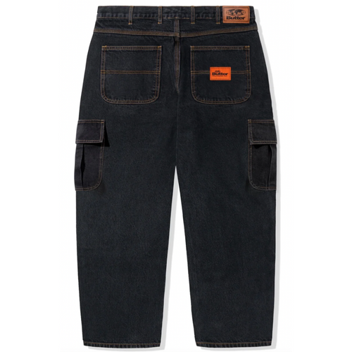 Butter Goods Santosuosso Cargo Denim Jeans | Washed Black - The Vines Supply Co