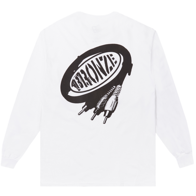 Bronze 56K RCA Cords Long Sleeve T-Shirt | White