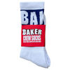 Baker Skateboards Blue Block Socks | White