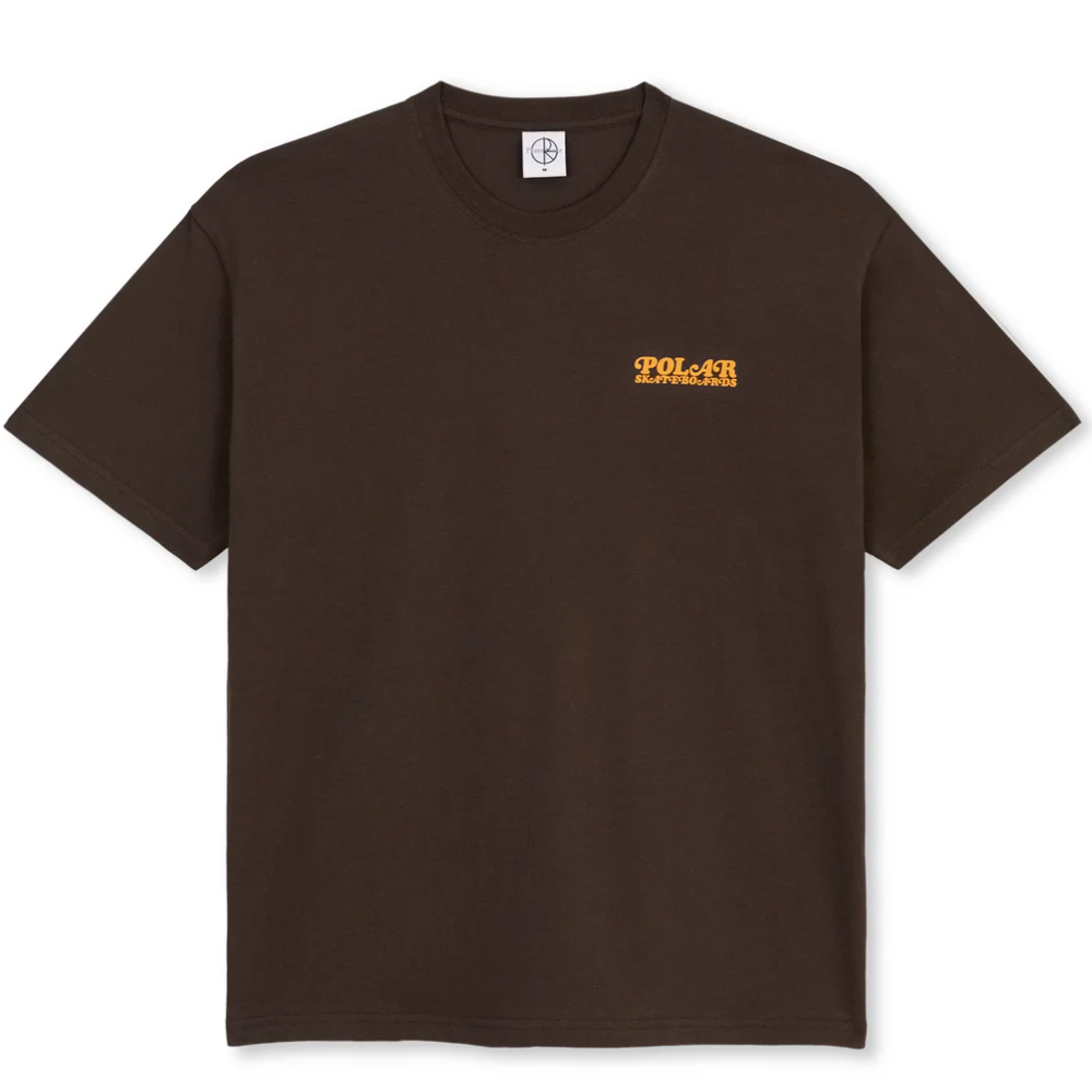 Polar Skate Co Fields T-Shirt | Chocolate - The Vines Supply Co