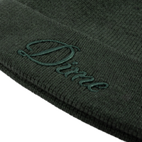 Dime MTL Cursive Wool Fold Beanie | Forest Green