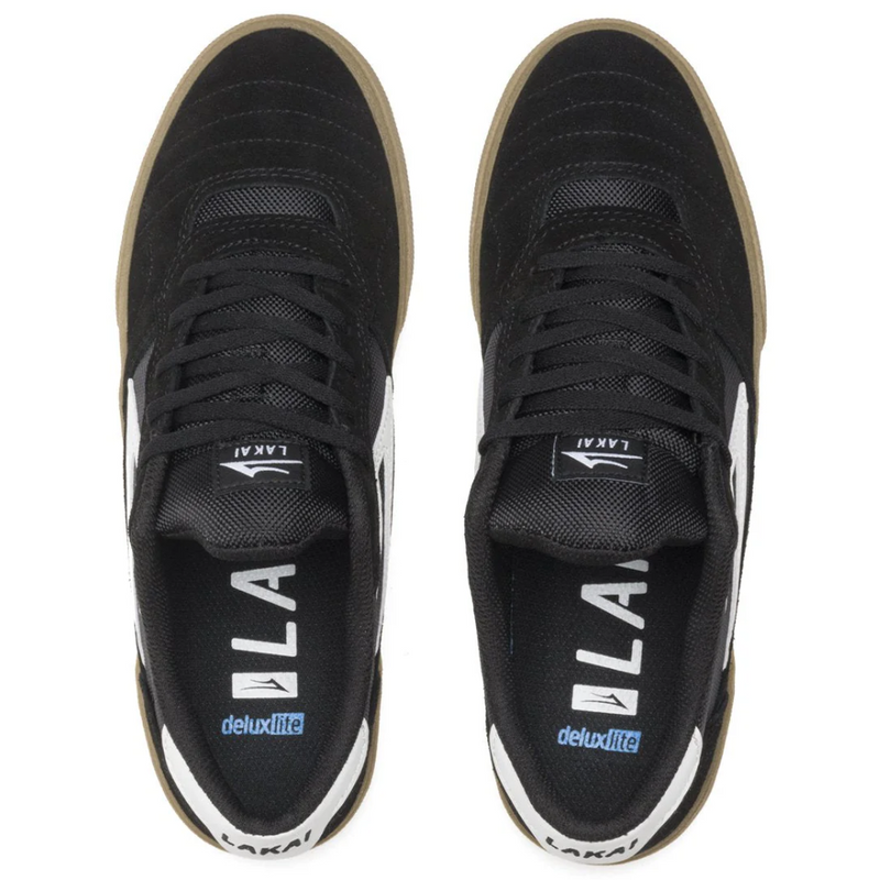 Lakai Cambridge Suede Skate Shoe | Black & Gum