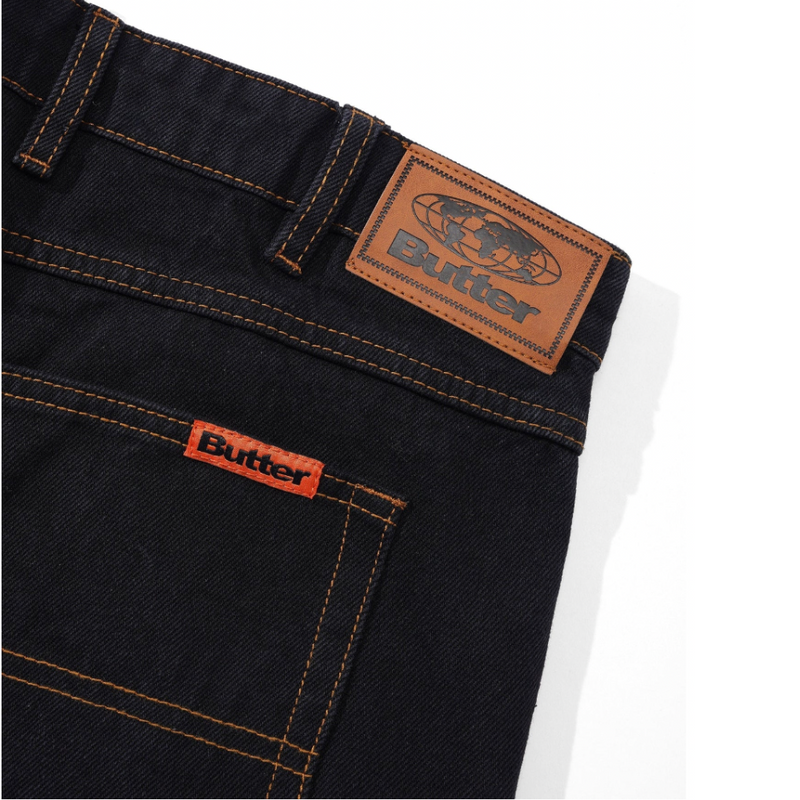 Butter Goods Baggy Denim Jeans | Washed Black - The Vines Supply Co