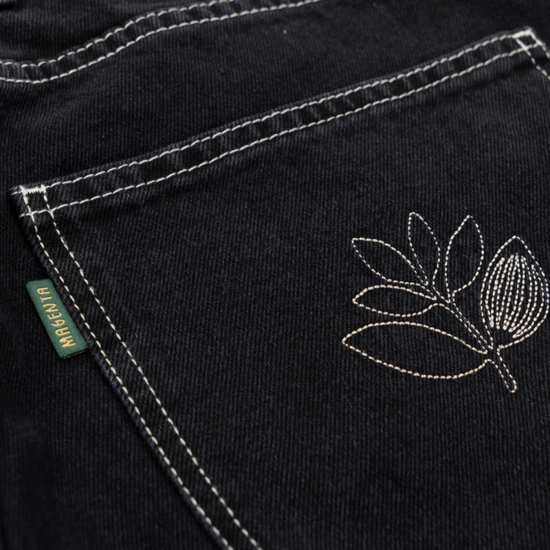 Magenta Skateboard OG Denim Stitch Jeans | Black Denim - The Vines Supply Co