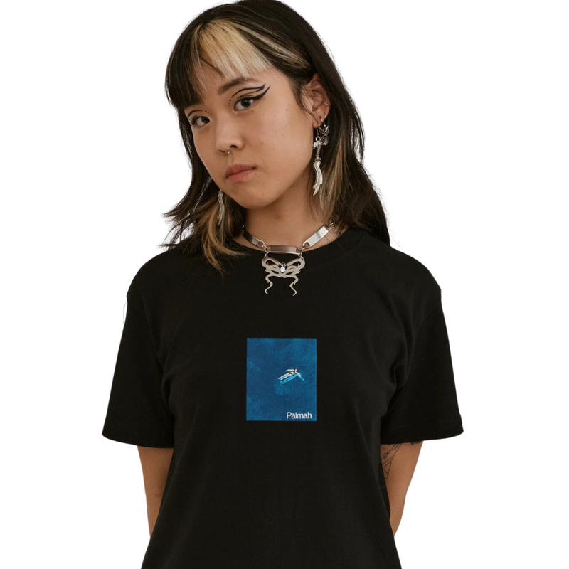 Palmah NZ Floating T-Shirt | Black - The Vines Supply Co