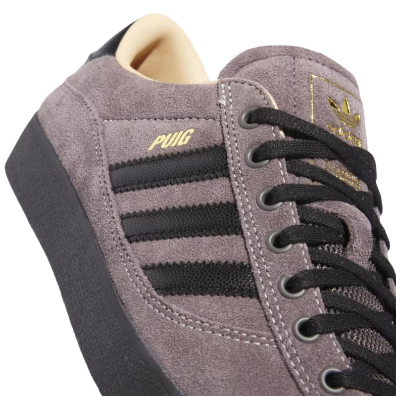 Adidas Skateboarding Puig Indoor Skate Shoes | Charcoal & Core Black - The Vines Supply Co