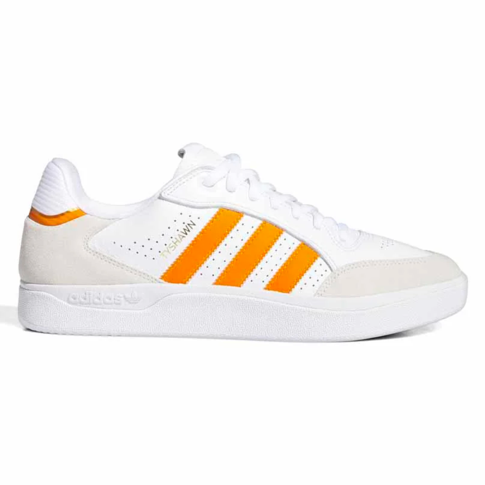 Adidas Skateboarding Tyshawn Low Pro Skate Shoes | Feather White, Crystal White & Gold Metallic - The Vines Supply Co