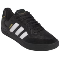 Adidas Tyshawn Low Suede Skate Shoes | Core Black, Footwear White & Gold Metallic