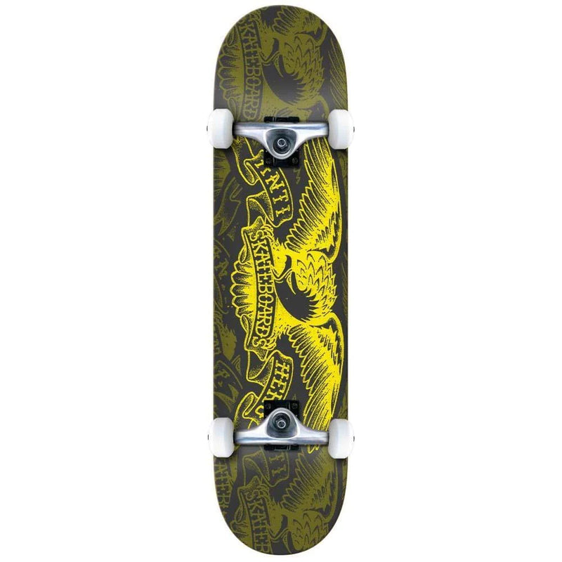 Anti Hero Repeater Eagle Complete Skateboard Black & Yellow | 8" - The Vines Supply Co