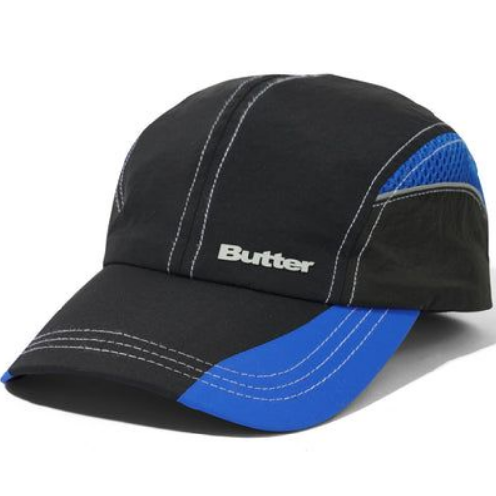 Butter Goods Race 4 Panel Cap | Black - The Vines Supply Co