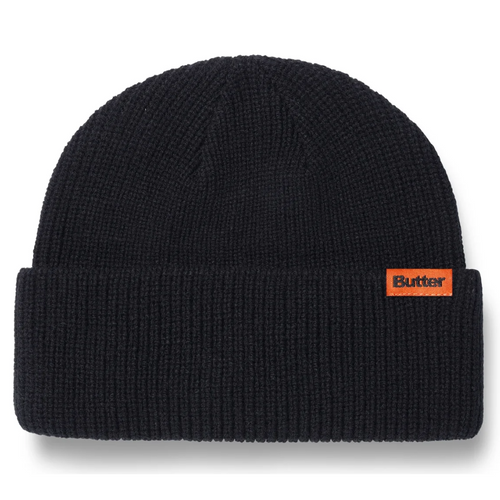 Butter Goods Tall Wharfie Beanie | Black - The Vines Supply Co