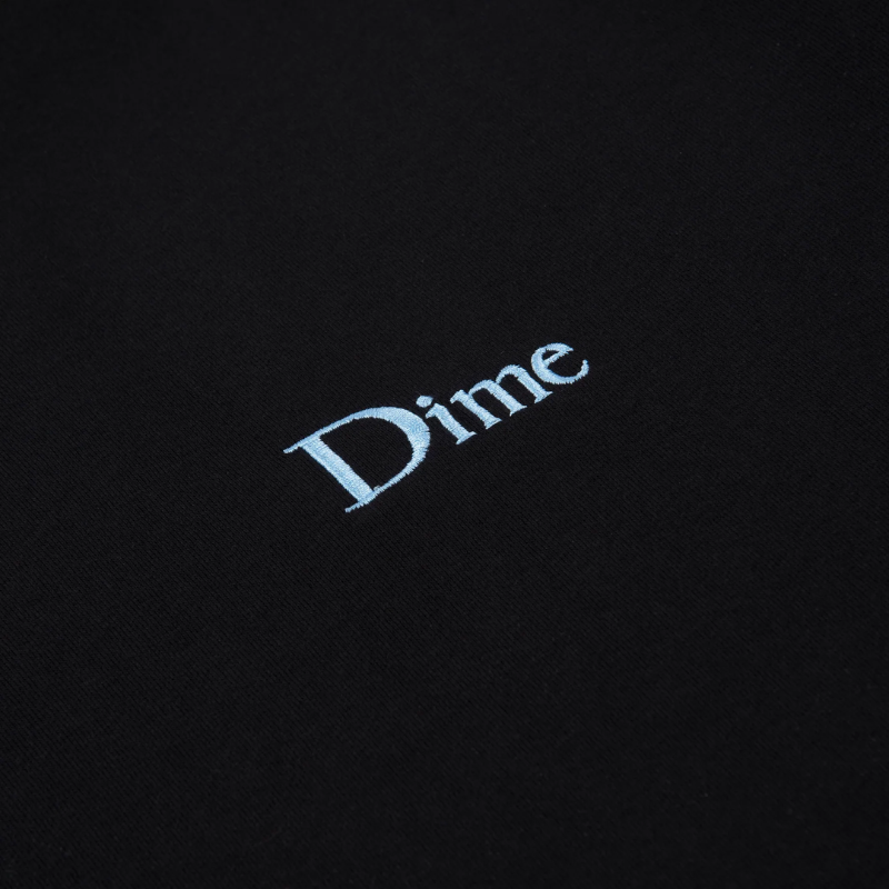 Dime MTL Classic Small Logo T-Shirt | Black - The Vines Supply Co