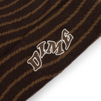 Dime MTL College Wave Cuff Beanie | Brown