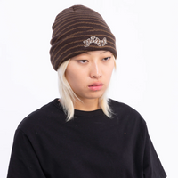 Dime MTL College Wave Cuff Beanie | Brown