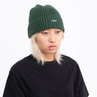 Dime MTL Cursive Fold Beanie | Forest Green - The Vines Supply Co