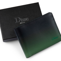 Dime MTL Cursive Gradient Leather Bifold Wallet | Green - The Vines Supply Co