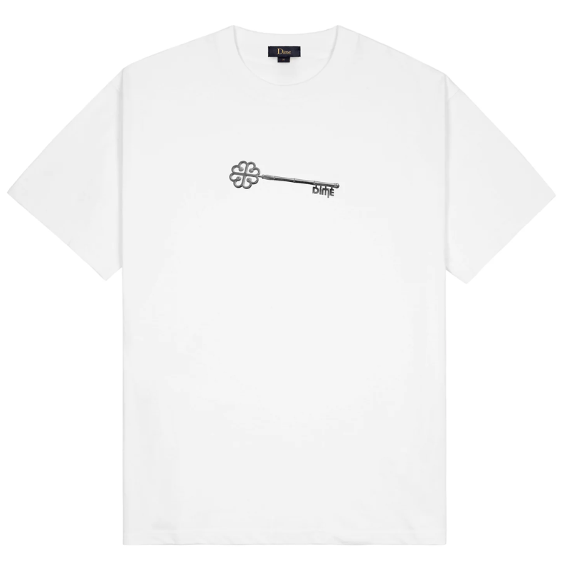 Dime MTL Lock T-Shirt | White - The Vines Supply Co
