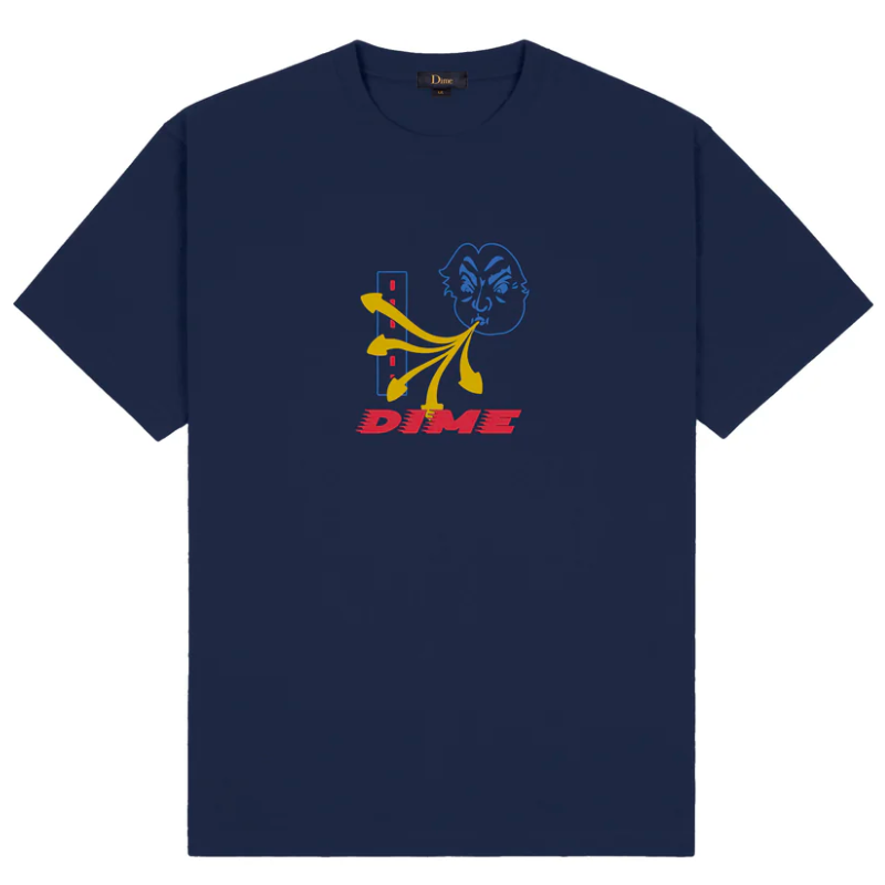 Dime MTL Windy T-Shirt | Navy Blue - The Vines Supply Co