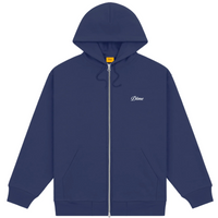 Dime MTL Cursive Zip Hoodie | Night Blue - The Vines Supply Co