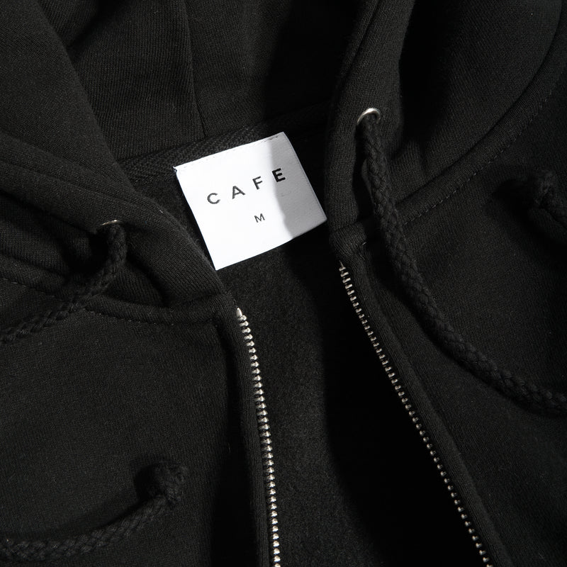 Skateboard Cafe Ethan Embroidered Zip Hoodie | Black