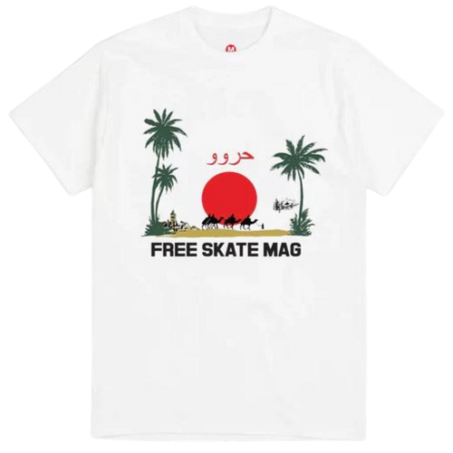Free Skate Mag Marrakech T-Shirt | White - The Vines Supply Co