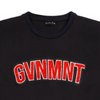 GVNMNT Clothing Co Chenille Varsity T-Shirt | Black - The Vines Supply Co