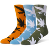 HUF Abstract 3 Pack Plantlife Socks | Blue, Yellow & Green - The Vines Supply Co