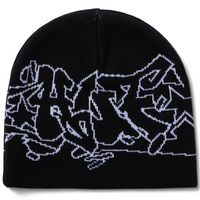 HUF Outlines Skull Beanie | Black