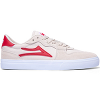 Lakai York Suede Skate Shoes | White & Red