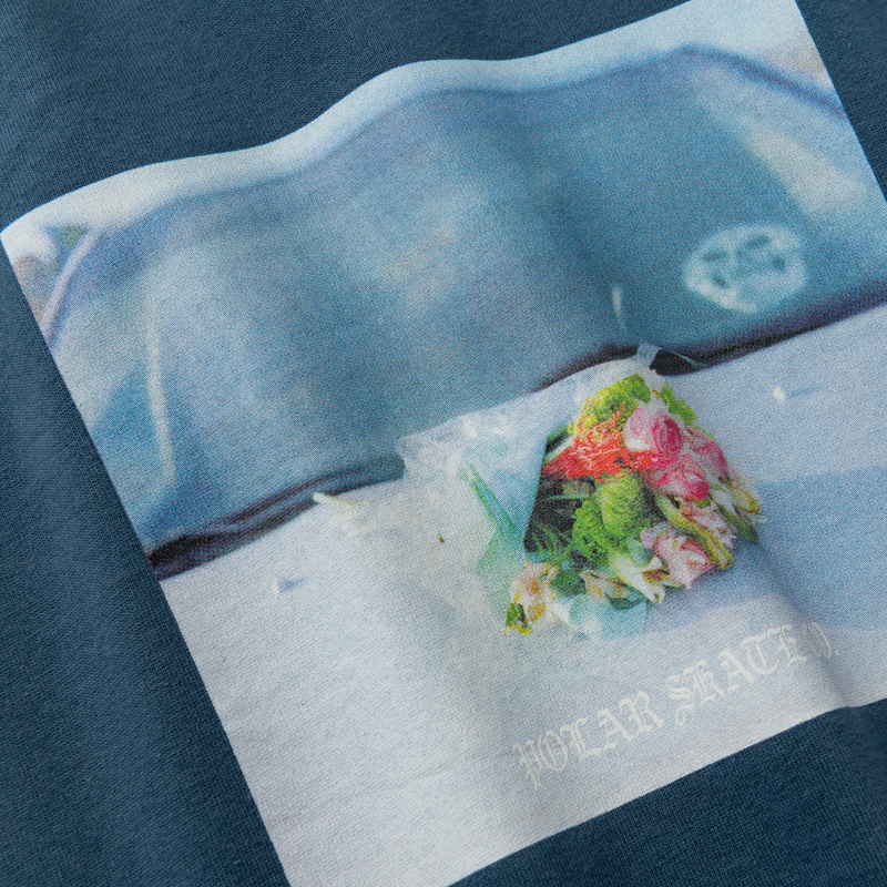 Polar Skate Co Dead Flowers T-Shirt | Grey Blue - The Vines Supply Co