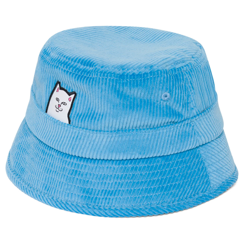 RipNDip Lord Nermal Corduroy Bucket Hat | Light Blue - The Vines Supply Co