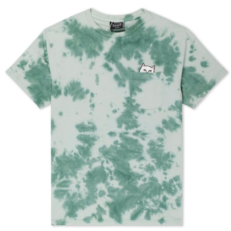 RipNDip Lord Nermal Pocket T-Shirt | Olive Green Tie-Dye - The Vines Supply Co