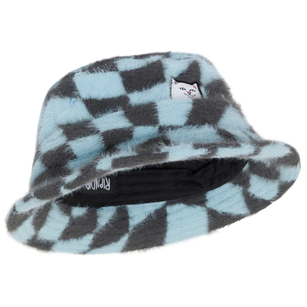 RipNDip Lord Nermal Quantum Mohair Bucket Hat | Charcoal & Slate - The Vines Supply Co